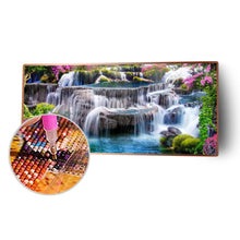 Charger l'image dans la galerie, Paysage de vue de montagne - diamant rond complet - 80x40cm