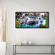 Charger l'image dans la galerie, Paysage de vue de montagne - diamant rond complet - 80x40cm