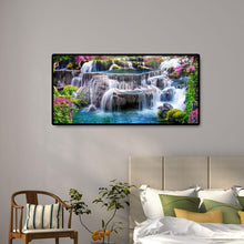 Charger l'image dans la galerie, Paysage de vue de montagne - diamant rond complet - 80x40cm