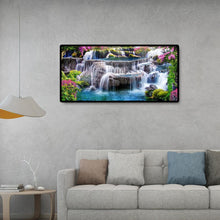 Charger l'image dans la galerie, Paysage de vue de montagne - diamant rond complet - 80x40cm
