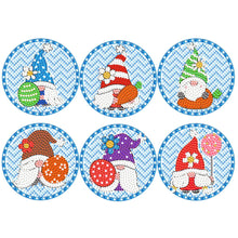 Charger l'image dans la galerie, 6pcs/set +1 rack de stockage-Fleurs-Bois Diamond Coaster