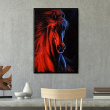 Charger l'image dans la galerie, Cheval pour - diamant rond complet - 40x50cm