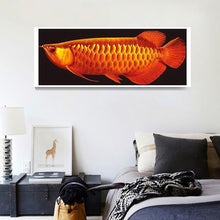 Charger l'image dans la galerie, Poisson - diamant rond complet - 110x45cm