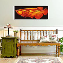 Charger l'image dans la galerie, Poisson - diamant rond complet - 110x45cm