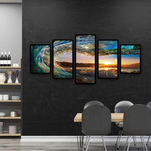 Charger l'image dans la galerie, Waves 5 pièces - diamant rond complet - 95x45cm