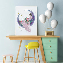 Charger l'image dans la galerie, GIRL MOON BRICOLAGE CRISTAL STRASS DIAMANT PEINTURE 30*40cm