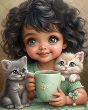 Charger l'image dans la galerie, La vie des animaux de compagnie Fille-Full Round/Square Diamond Painting-30x40cm/40x50cm/50x70cm