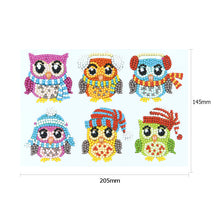 Charger l'image dans la galerie, 6pcs-Owl-Diamond Painting Autocollants