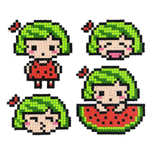 Charger l'image dans la galerie, 4pcs-Girl-Diamond Painting Autocollants