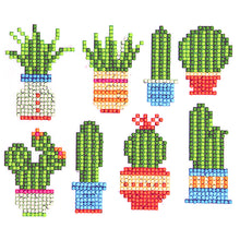 Charger l'image dans la galerie, 8pcs-Cactus-Diamond Painting Autocollants
