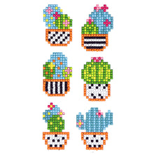 Charger l'image dans la galerie, 6pcs-Cactus-Diamond Painting Autocollants