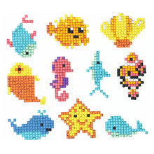 Charger l'image dans la galerie, 10pcs-Marine Life-Diamond Painting Autocollants