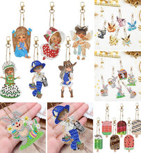 Charger l'image dans la galerie, porte-clés double face 6pcs