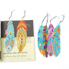 Charger l'image dans la galerie, Série de plumes de signets de peinture de diamant d'art fait main de bricolage