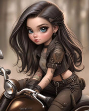 Charger l'image dans la galerie, Black Motor Fille-Full Round/Square Diamond Painting-30x40cm/40x50cm/50x70cm