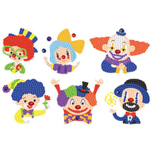 Charger l'image dans la galerie, 6pcs-Clown-Diamond Painting Autocollants