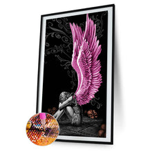 Charger l'image dans la galerie, Ange déchu 5D bricolage diamant peinture pleine perceuse ronde kit de strass artisanat