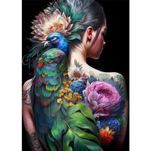 Charger l'image dans la galerie, Personnalité Flower Girl Bird Back-Full Drill Diamond Painting