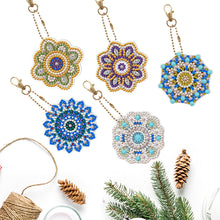 Charger l'image dans la galerie, 5pièces Mandala simple face Porte-clés