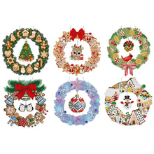 Charger l'image dans la galerie, Couronne de diamants de Noël à un seul côté (avec lumière LED)