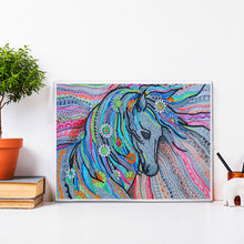 Charger l'image dans la galerie, Peinture au diamant en forme de cristal spécial cheval 40 * 30 cm