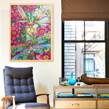 Charger l'image dans la galerie, Peinture au diamant en forme de cristal spécial libellule 30*40cm