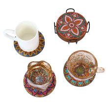 Charger l'image dans la galerie, Mandala/Halloween/Papillons - Tasse sous-verre ronde en bois