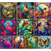 Charger l'image dans la galerie, Sirène en Vitrail Animal-Full Round Diamond Painting-30x30cm