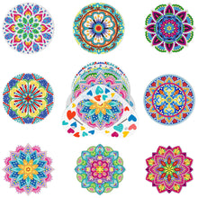 Charger l'image dans la galerie, 8pcs/set +1 rack de stockage-Mandala-Acrylique Diamond Coaster