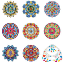 Charger l'image dans la galerie, 8pcs/set +1 rack de stockage-Mandala-Acrylique Diamond Coaster