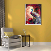 Charger l'image dans la galerie, Peinture de diamant rond complet de paon 30 * 40CM