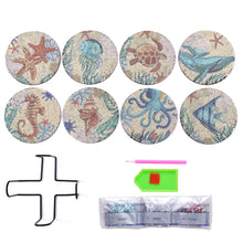 Charger l'image dans la galerie, Mandala/Halloween/Papillons - Tasse sous-verre ronde en bois