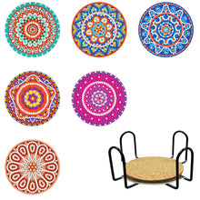 Charger l'image dans la galerie, 8pcs/set +1 rack de stockage-Mandala-Bois Diamond Coaster