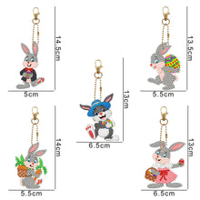 Charger l'image dans la galerie, 5pcs porte-clés perceuse double face lapin de Pâques