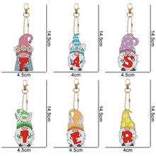 Charger l'image dans la galerie, 6pcs Diamond Painting Keyring Kits DIY Keychain Bag Pendant Kits