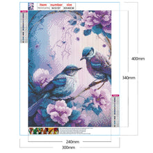 Charger l'image dans la galerie, fleur de colibri-plein écran Diamond Painting-30x40cm