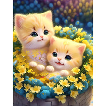 Charger l'image dans la galerie, chat fleur-complet Diamond Painting-30x40cm