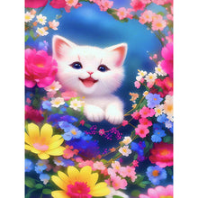 Charger l'image dans la galerie, chat fleur-complet Diamond Painting-30x40cm