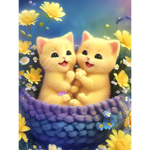Charger l'image dans la galerie, chat fleur-complet Diamond Painting-30x40cm