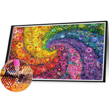 Charger l'image dans la galerie, Rainbow Flowers Butterfly Swirl-complet Round peinture au diamant-70x50cm-Large Size