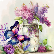 Charger l'image dans la galerie, Lavender Butterfly-Full Diamond Painting-30x30cm