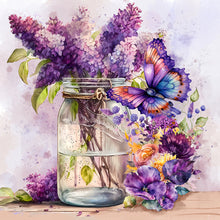 Charger l'image dans la galerie, Lavender Butterfly-Full Diamond Painting-30x30cm