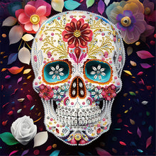 Charger l'image dans la galerie, Peinture au diamant spéciale crâne-partielle-30x30cm