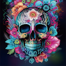 Charger l'image dans la galerie, Peinture au diamant spéciale crâne-partielle-30x30cm