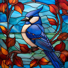 Charger l'image dans la galerie, Sirène en Vitrail Blue Tit-Full Round Diamond Painting-30x30cm