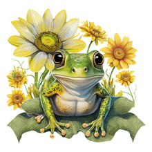 Charger l'image dans la galerie, Sunflower Frog-Full Round Diamond Painting-30x30cm