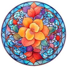 Charger l'image dans la galerie, Sirène en Vitrail Flower-Full Round Diamond Painting-30x30cm