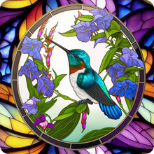 Charger l'image dans la galerie, Sirène en Vitrail Hummingbird-Full Round Diamond Painting-30x30cm