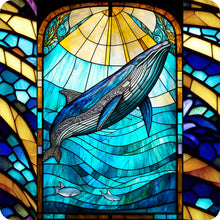 Charger l'image dans la galerie, Sirène en Vitrail Marine Life-Full Round Diamond Painting-30x30cm