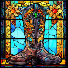 Charger l'image dans la galerie, Sirène en Vitrail Chelsea-FULL Round Diamond Painting-30x30cm